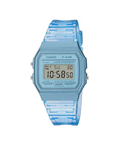 CASIO นาฬิกาคาสิโอ พร้อมส่ง นาฬิกาข้อมือ นาฬิกาของแท้ ประกันศูนย์ CMG 1 ปี รุ่น F-91WS-2