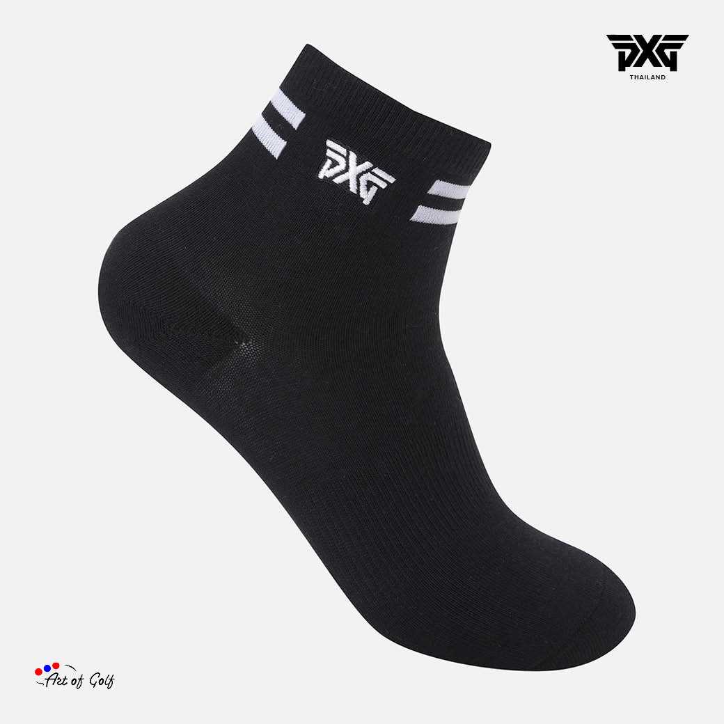 ถุงเท้า PXG Women Stripe Mid Socks (Black) สินค้าแท้ 100%