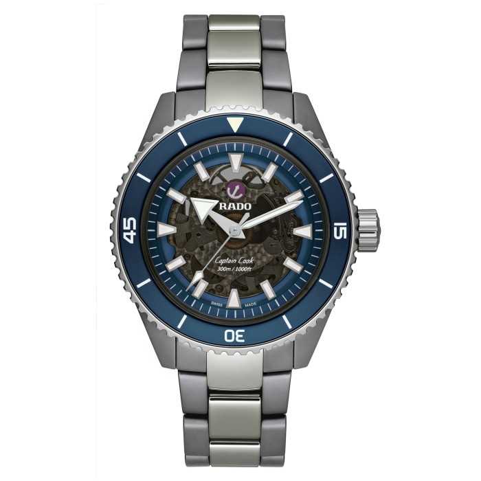 นาฬิกาข้อมือ RADO CAPTAIN COOK Plasma High-Tech Ceramic Automatic Men's Watch (R32128202)
