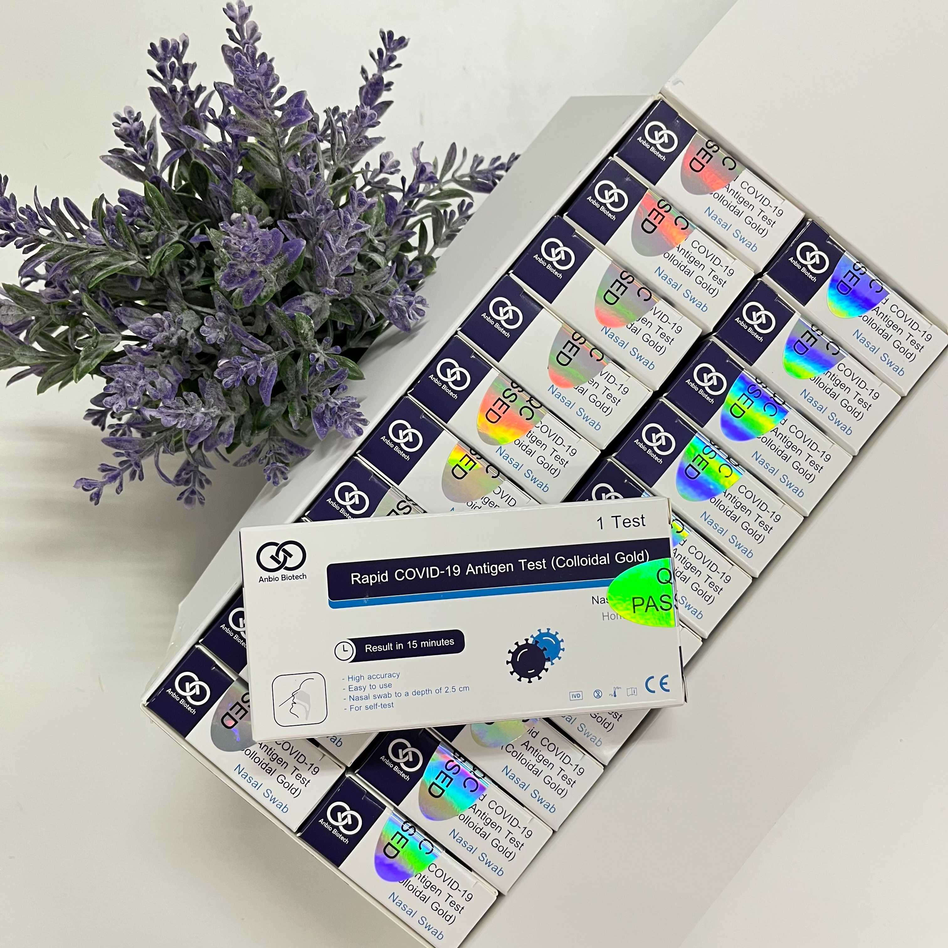 [20 ชุด] ATK Anbio ก้านสั้น ชุดตรวจ Covid-19  (แบบ Home use จากสิ่งส่งตรวจป้ายโพรงจมูก)