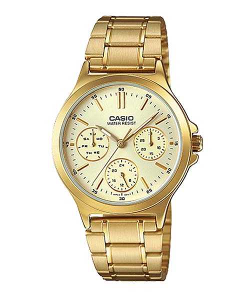 CASIO นาฬิกาคาสิโอ พร้อมส่ง นาฬิกาข้อมือ นาฬิกาของแท้ ประกันศูนย์ CMG 1 ปี รุ่น LTP-V300G-9A