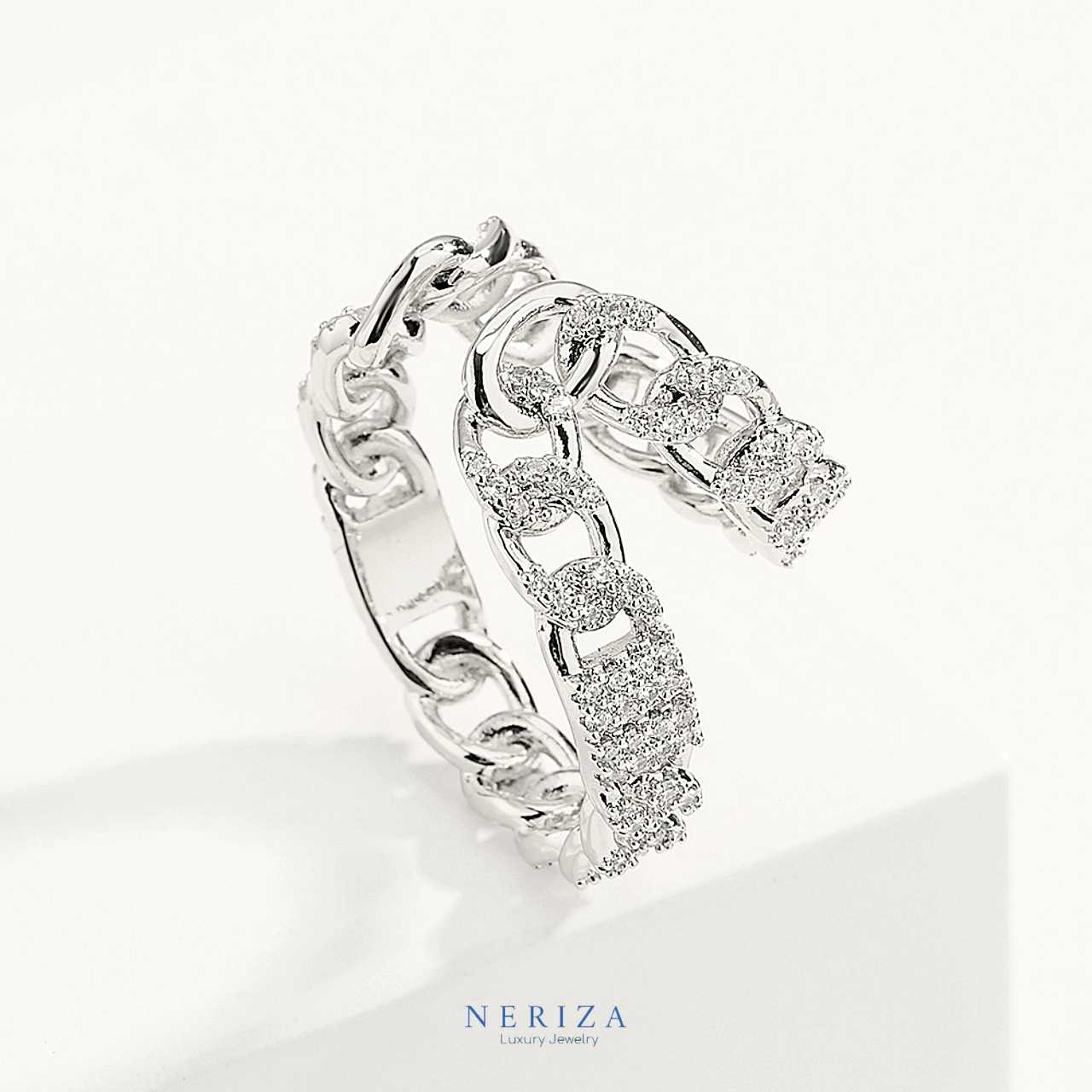 Ear Cuff เพชรเกรดพรีเมี่ยม ประกายเทียบเท่าเพชรแท้ พร้อมกล่อง NE127