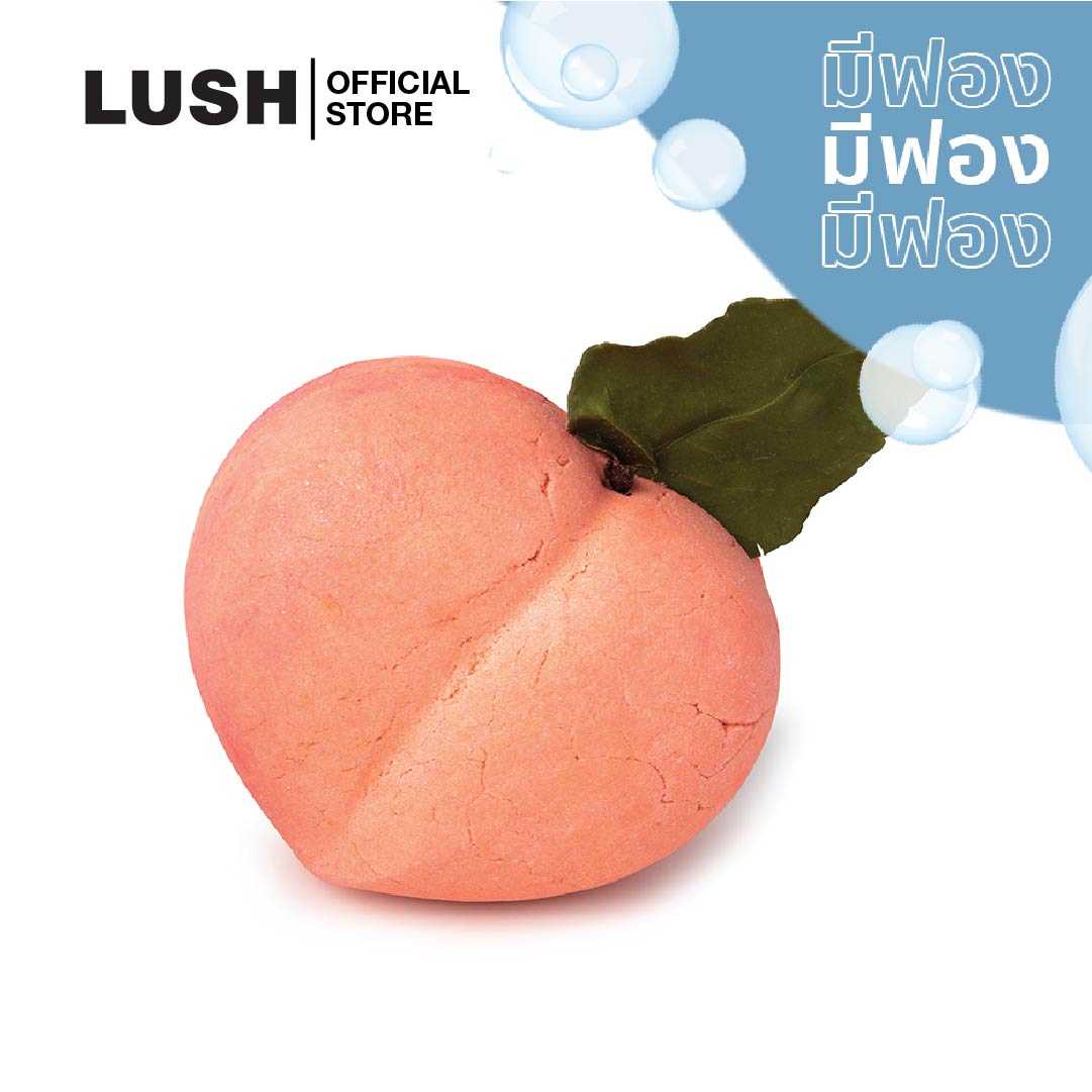 LUSH PEACH CRUMBLE BUBBLEROON BUBBLE BATH 200g บับเบิ้ลรูน บับเบิ้ลบาธ บาร์ ตีฟอง ในอ่างอาบน้ำ