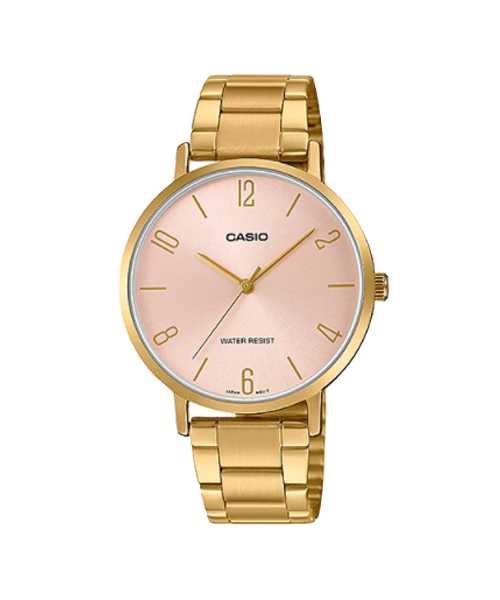 CASIO นาฬิกาคาสิโอ พร้อมส่ง นาฬิกาข้อมือ นาฬิกาของแท้ ประกันศูนย์ CMG 1 ปี รุ่น LTP-VT01G-4B