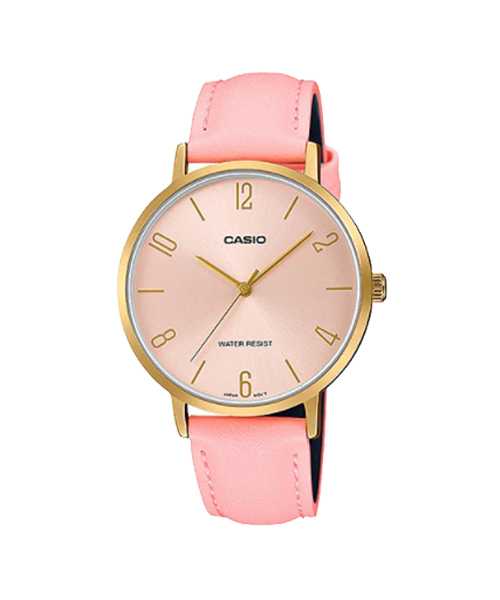 CASIO นาฬิกาคาสิโอ พร้อมส่ง นาฬิกาข้อมือ นาฬิกาของแท้ ประกันศูนย์ CMG 1 ปี รุ่น LTP-VT01GL-4B