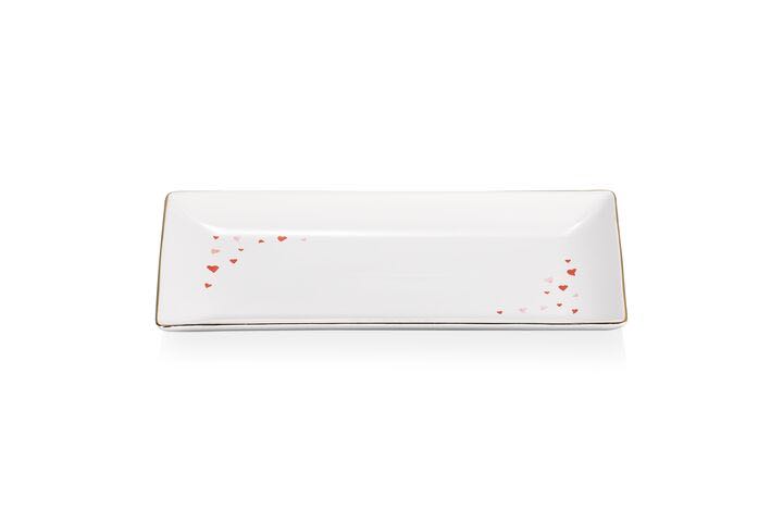 28CM HOSTESS TRAY L AMOUR DECAL WHITE