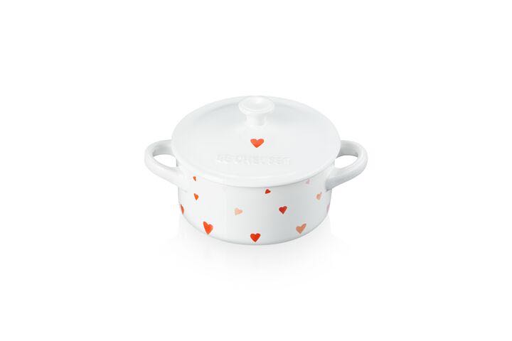 CLASSIC 10CM MINI ROUND COCOTTE CK HEART DECAL