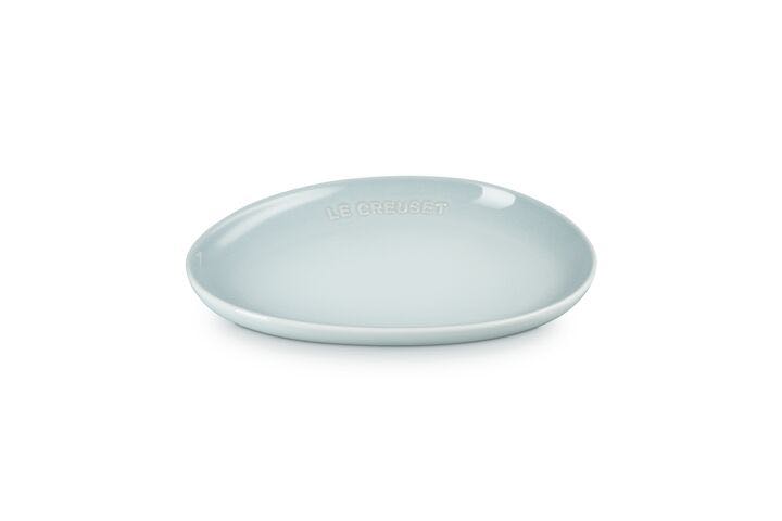 21CM SPHERE PETAL PLATE SILVER BLUE