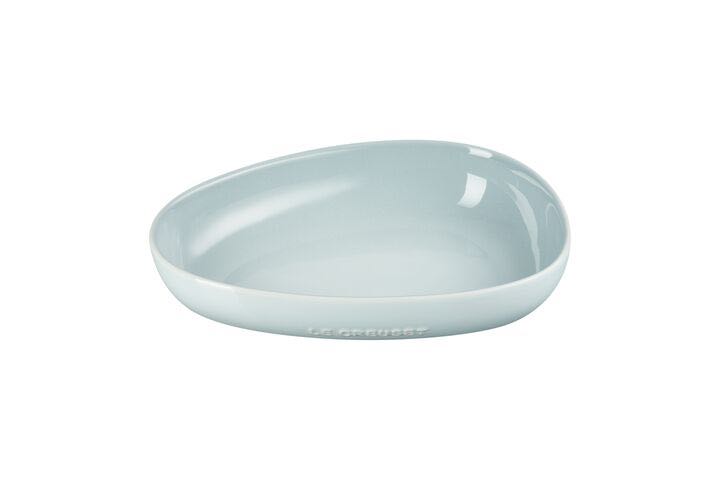 24CM SPHERE PETAL DISH SILVER BLUE