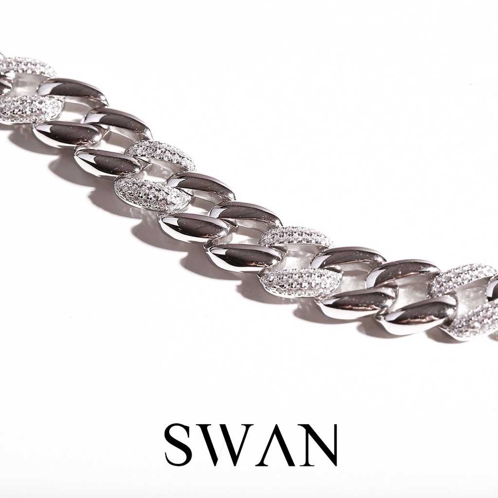Pave Plain Chain Bracelet