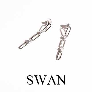 Small Chain Stone Earring