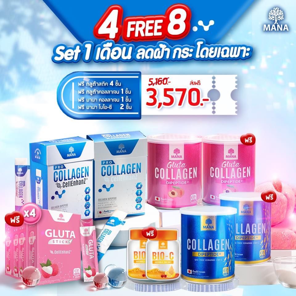 Set Pro 4 แถม 8 ส่งฟรี