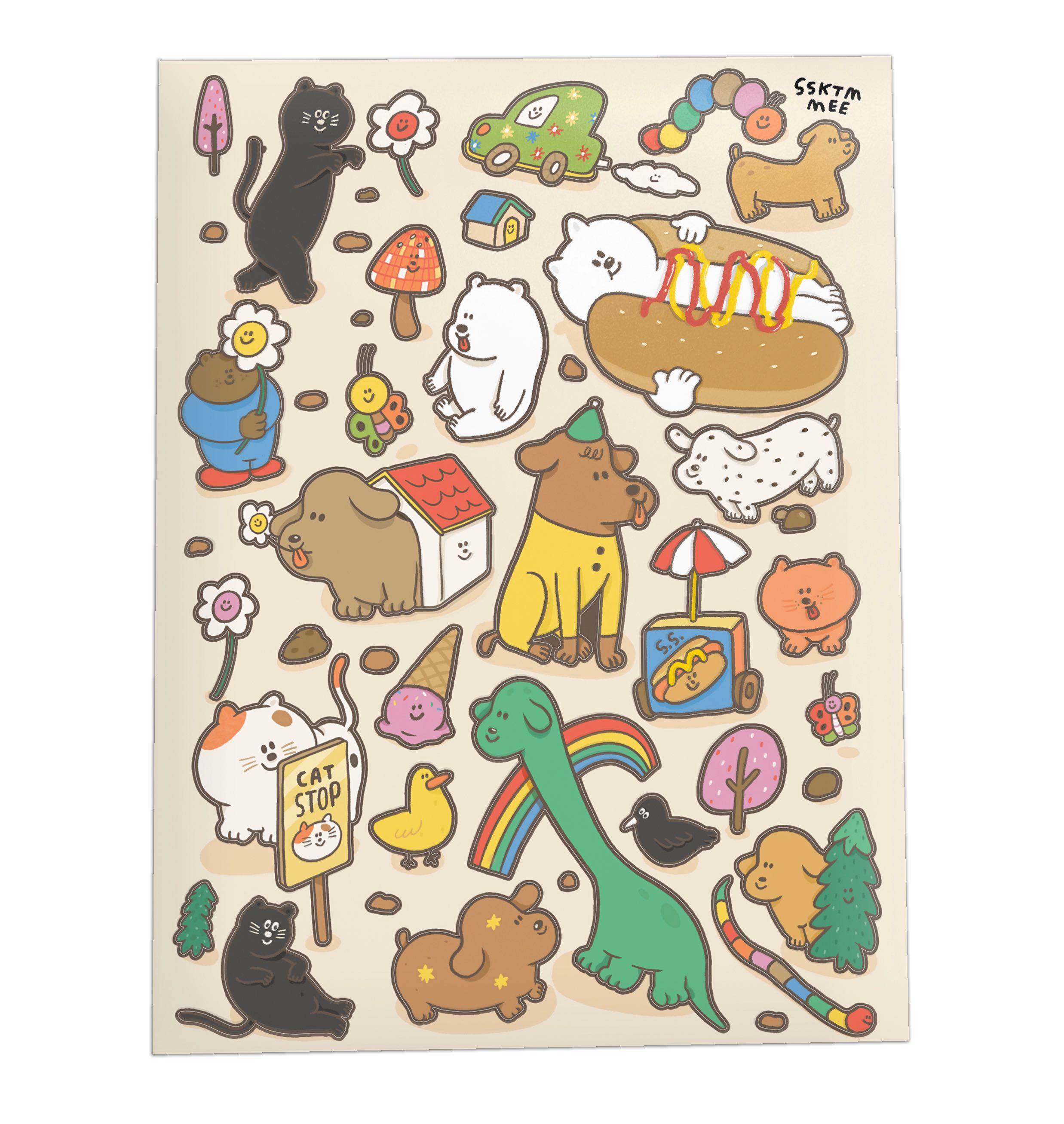 large sticker - map