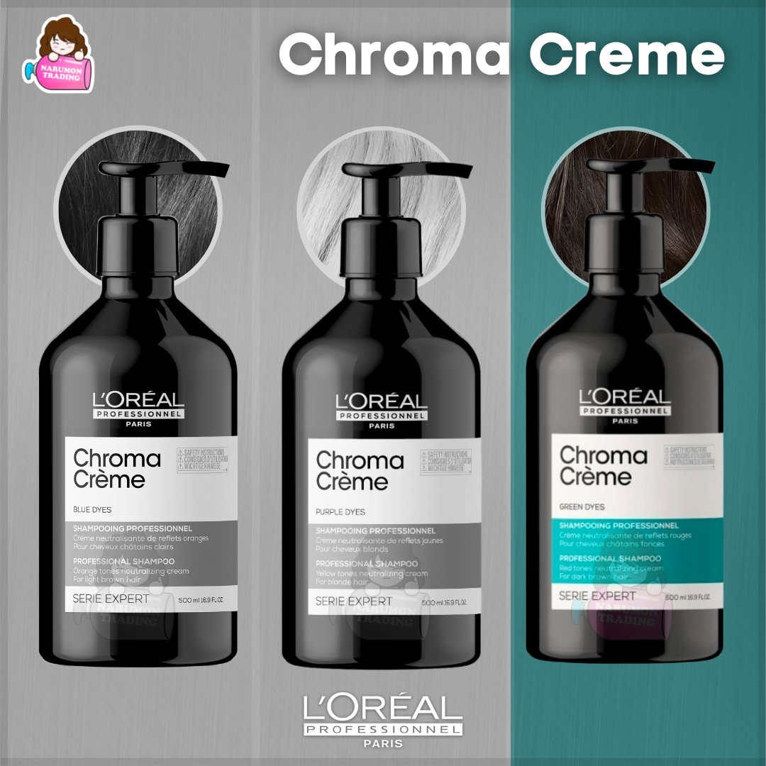 LOREAL Serie Expert Chroma Creme Green Dyes Shampoo 500ml