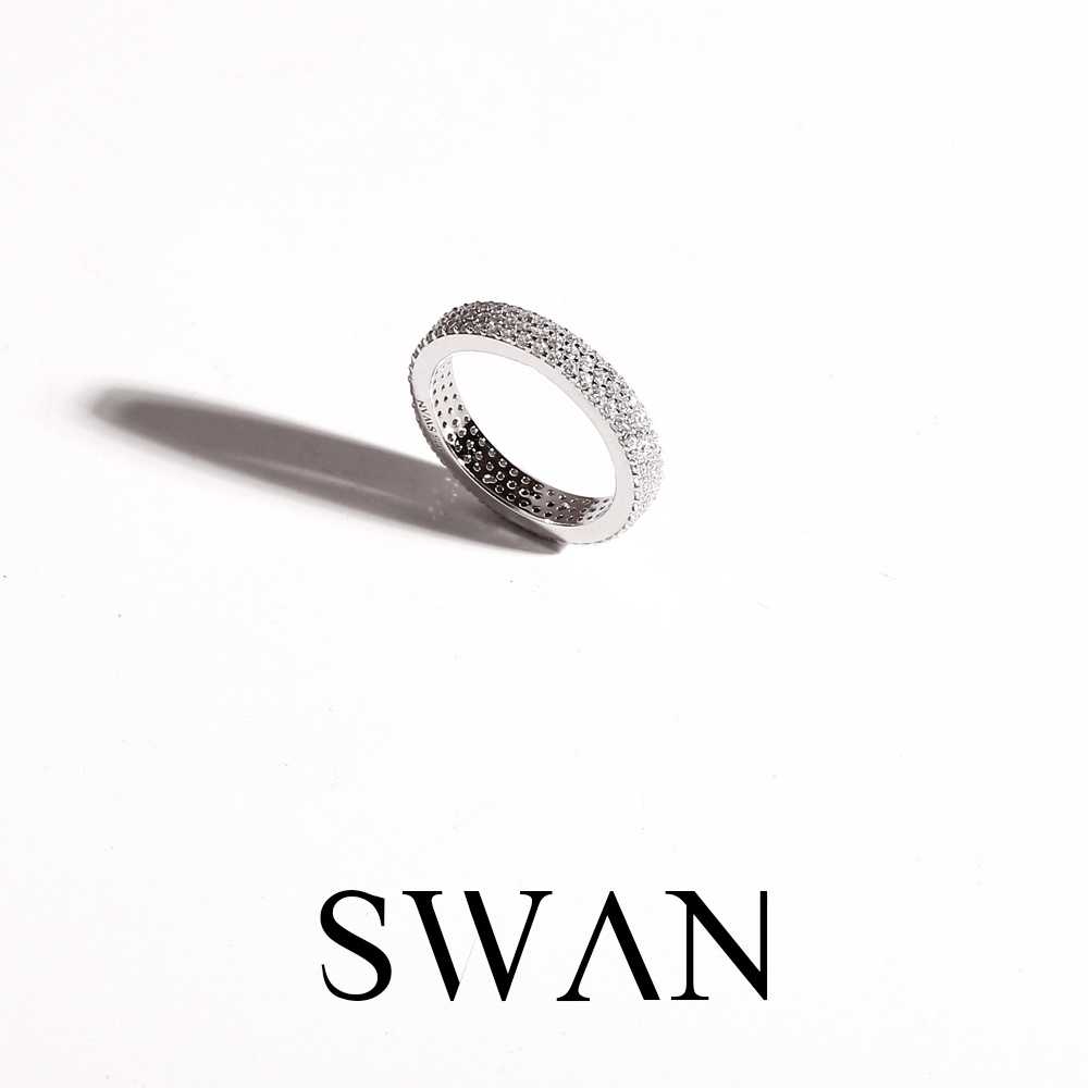 Pave Rows Pinky Ring