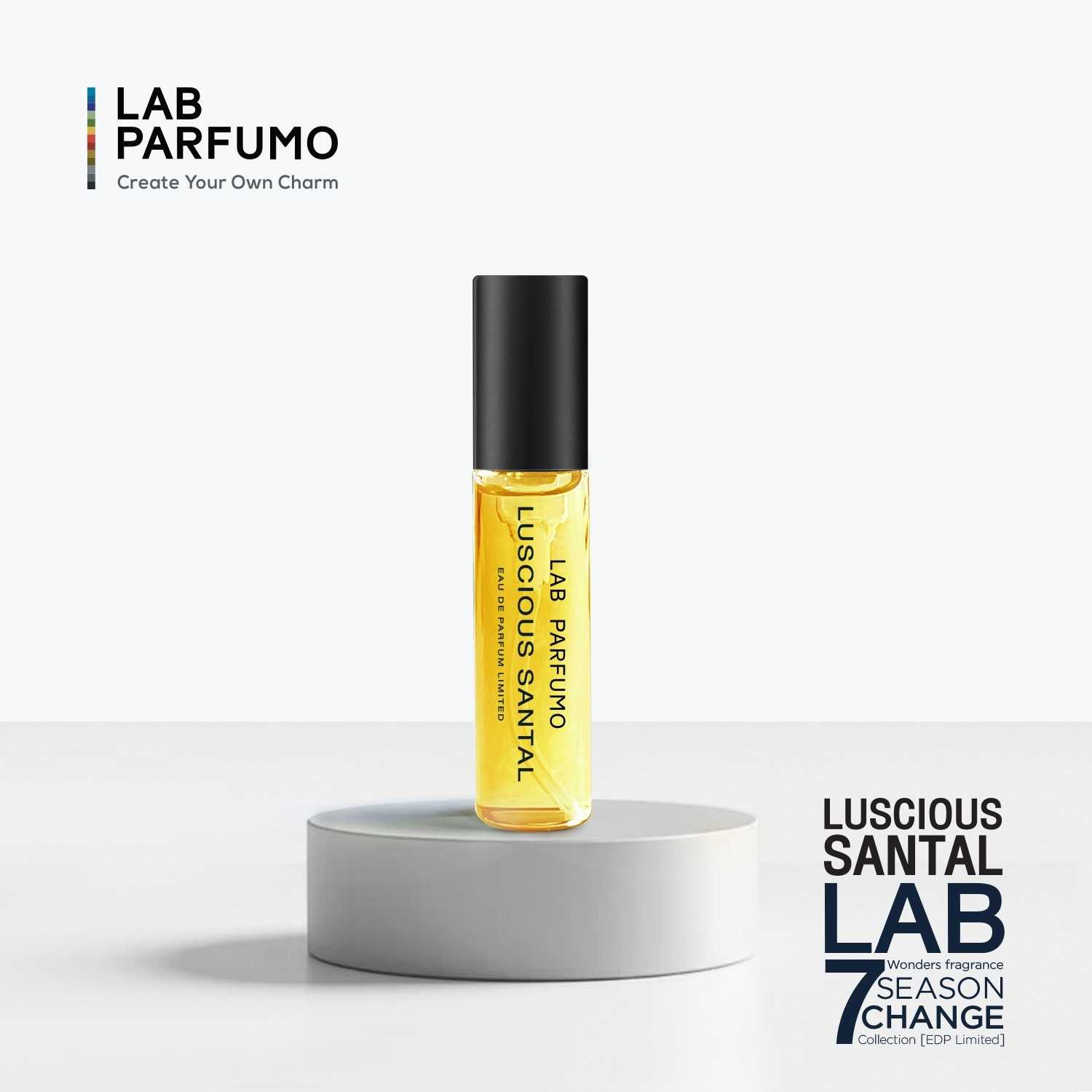LAB Parfumo, LUSCIOUS SANTAL น้ำหอมสำหรับผู้ชายและผู้หญิง (ขนาด 4 ml) ความหอมที่แพรวพราวของกลิ่นไม้