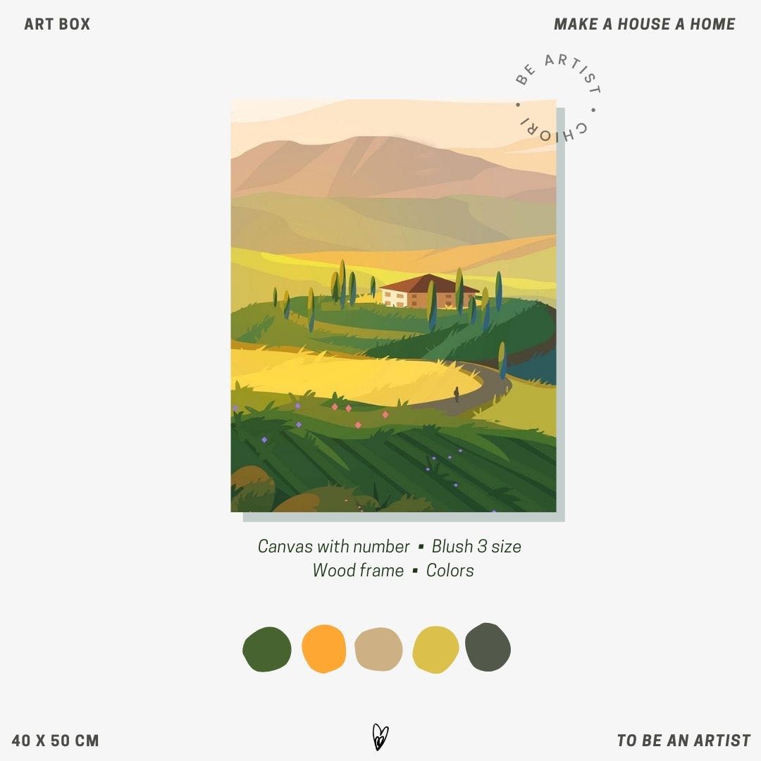 SPECIAL Art painting box  - MAKE HOUSE A HOME [SIZE 40 x 50 CM]
