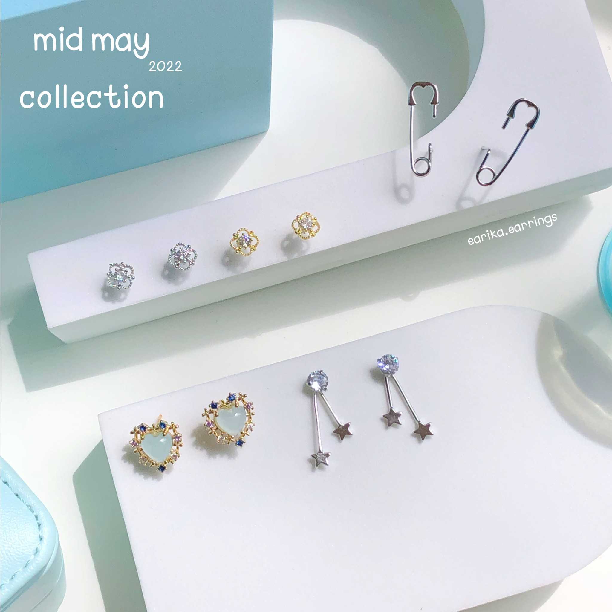 earika.earrings - ต่างหูเงินแท้ S92.5 คอลเลคชั่นกลางเดือนพฤษภาคม 2022 (2) เหมาะสำหรับคนแพ้ง่าย