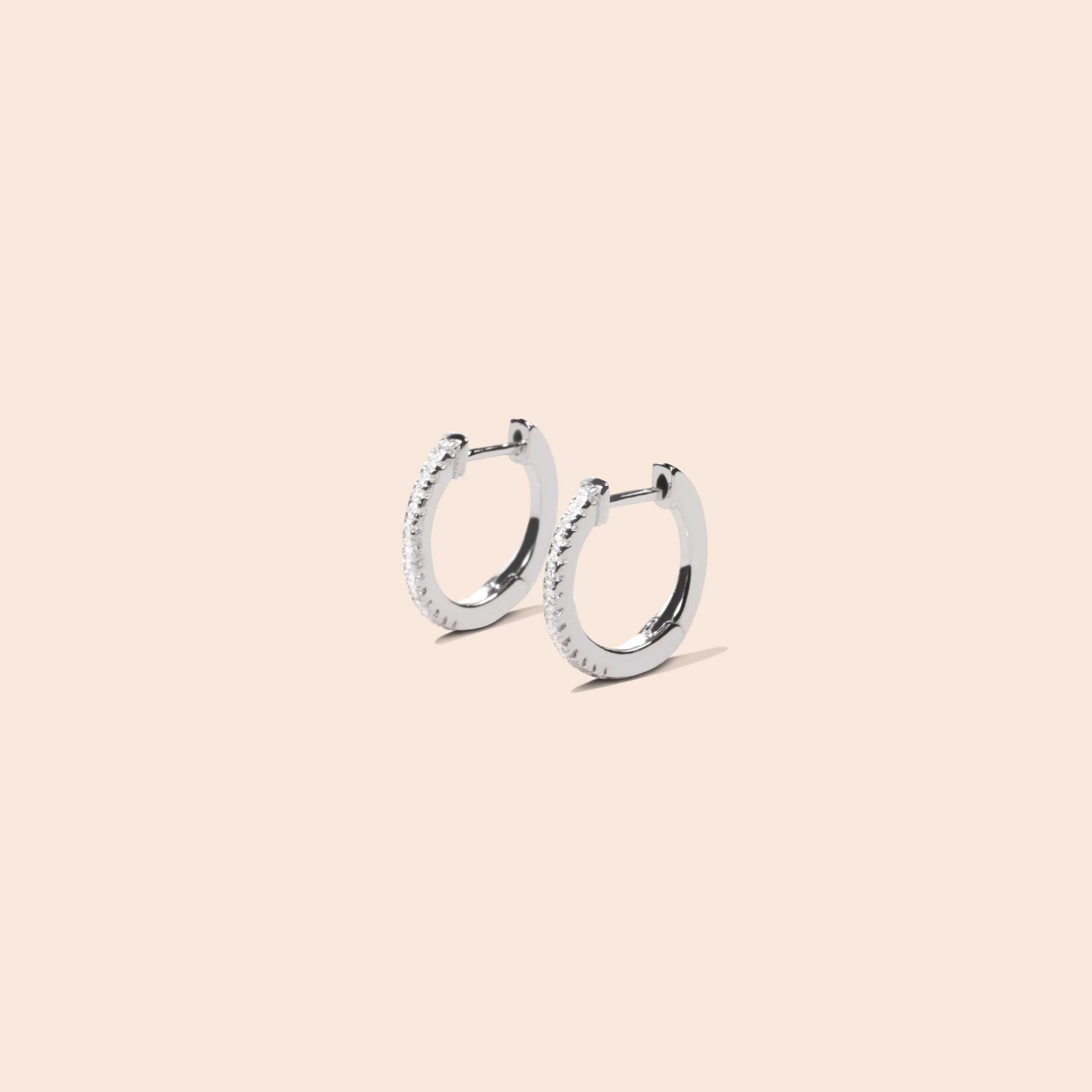 GEMMAPIECE ต่างหูห่วง 12mm Diamond I-huggies Earring