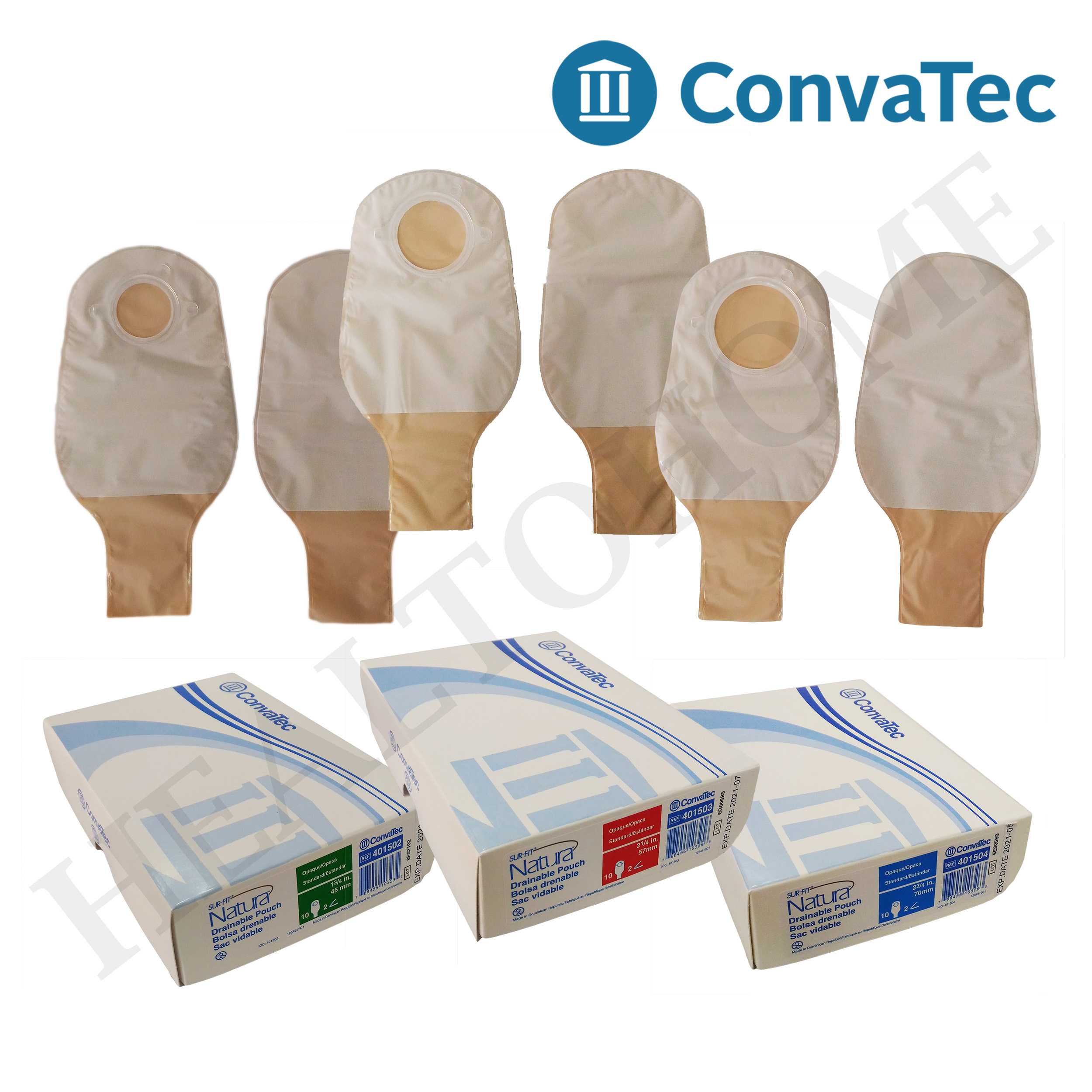 Convatec Sur-Fit Natura Opaque ถุงเก็บอุจจาระหน้าท้อง แบบถุงขุ่น (เฉพาะถุง)