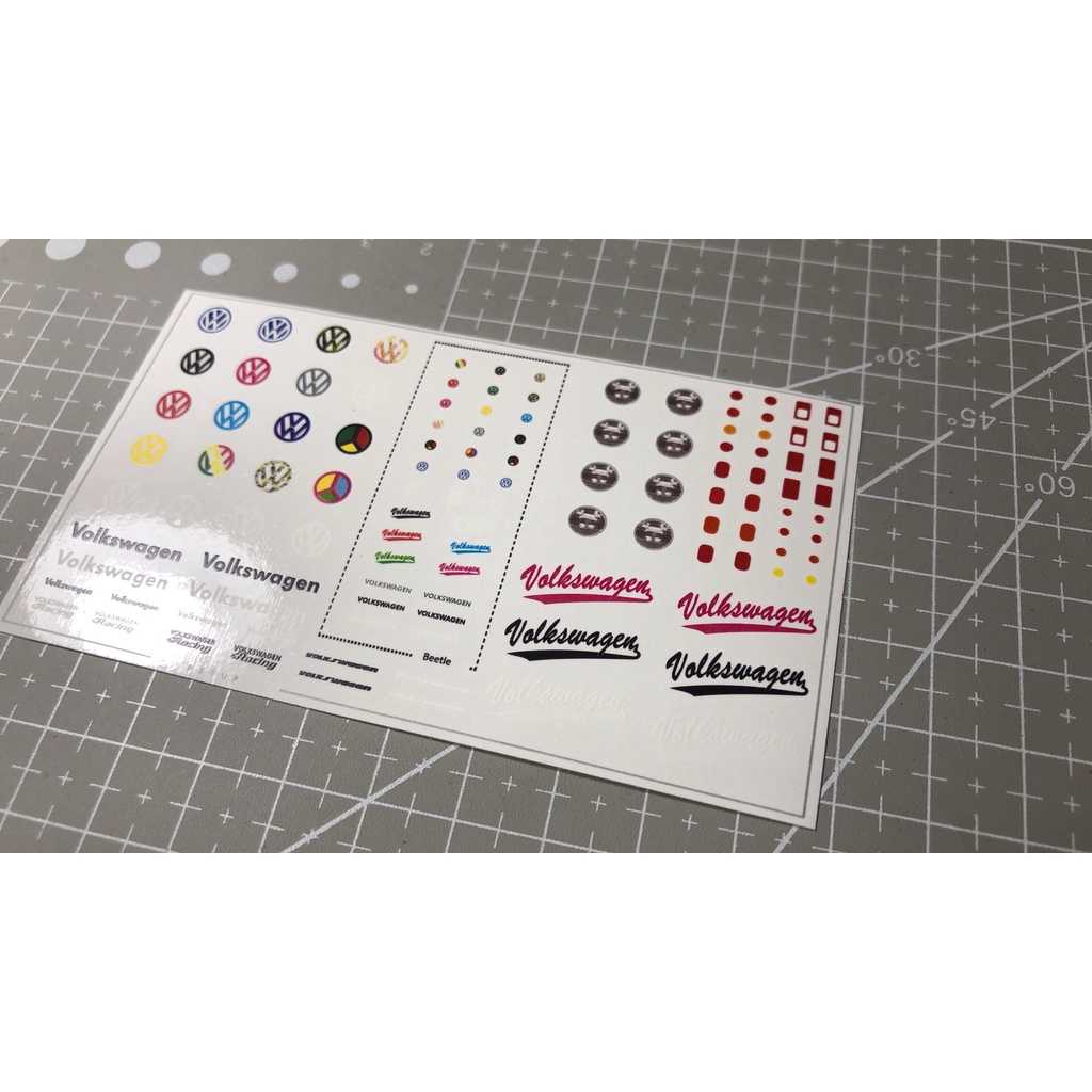 ดีคอล VW T1 หมึกรองขาว ติดรถ 1:64 Decal  water slide