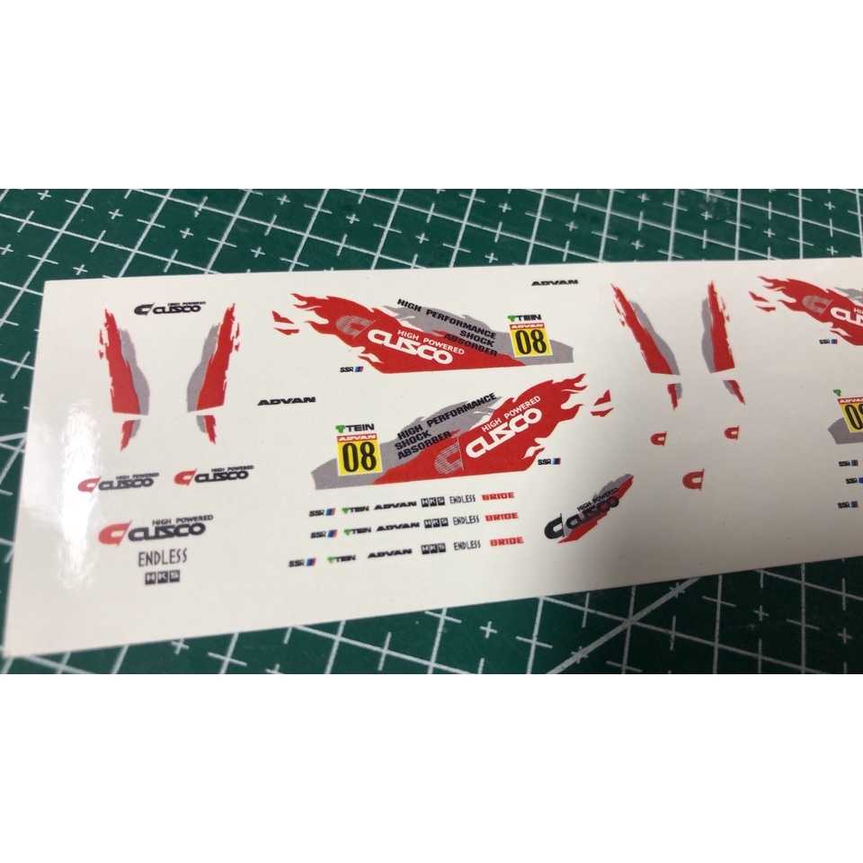 ดีคอล Cusco หมึกรองขาว ติดรถ 1:64 Decal  water slide
