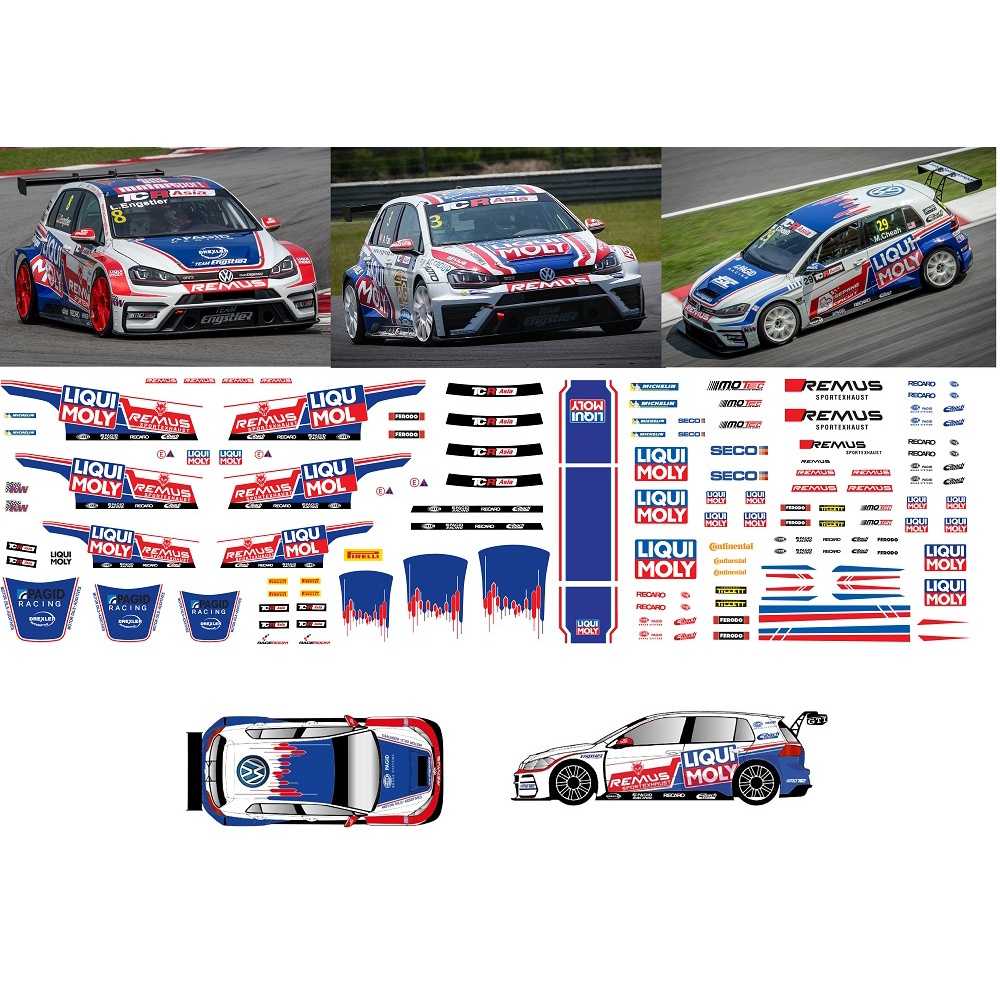 ดีคอล Liqui MOLY หมึกรองขาว ติดรถ 1:64 Decal  water slide