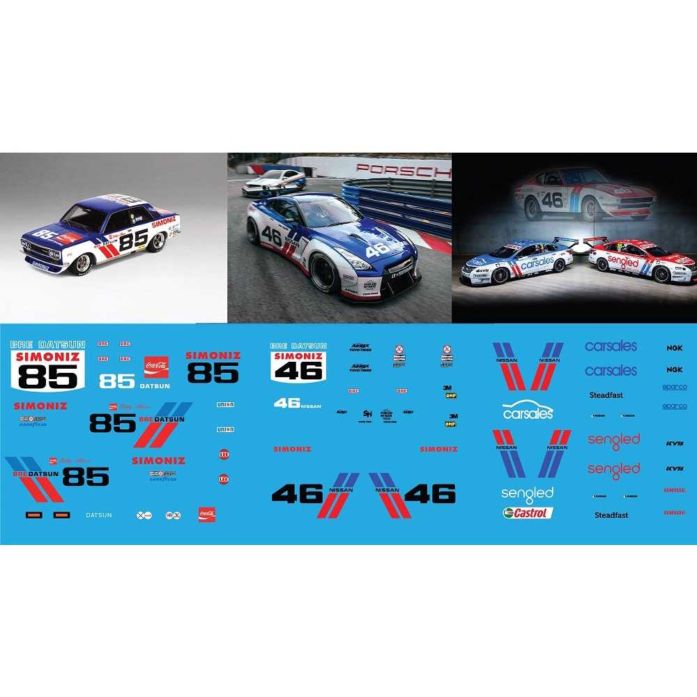 ดีคอล BRE85 หมึกรองขาว ติดรถ 1:64 Decal  water slide