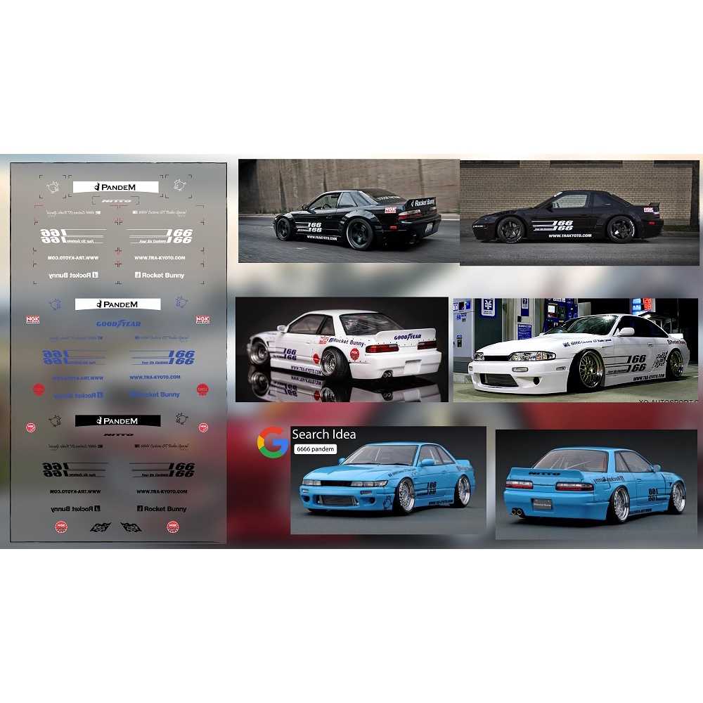 ดีคอล Pandem2 หมึกรองขาว ติดรถ 1:64 Decal  water slide