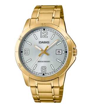 CASIO นาฬิกาคาสิโอ พร้อมส่ง นาฬิกาข้อมือ นาฬิกาของแท้ ประกันศูนย์ CMG 1 ปี รุ่น MTP-V004G-7B2