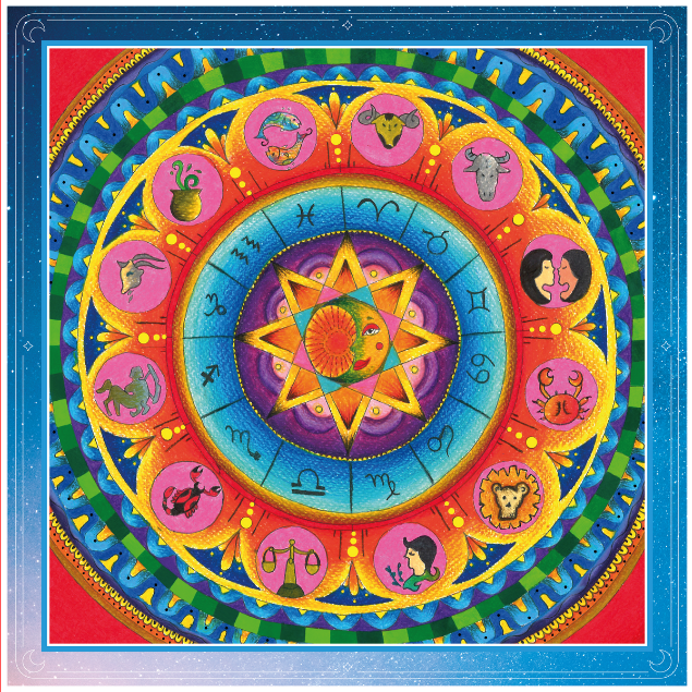 ผ้าพันคอลายจักรราศี (60x60 ซม.)