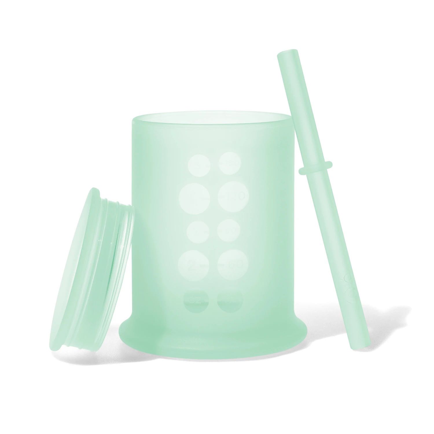 แก้วหัดดื่ม 5 ออนซ์ พร้อมฝาปิดและหลอดดูด Silicone Training Cup with lid & straw 5oz