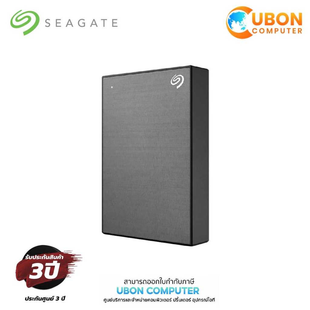 SEAGATE ONE TOUCH WITH PASSWORD 4TB HDD EXT 2.5inch SPACE GREY ประกันศูนย์ 3 ปี (STKZ4000404)