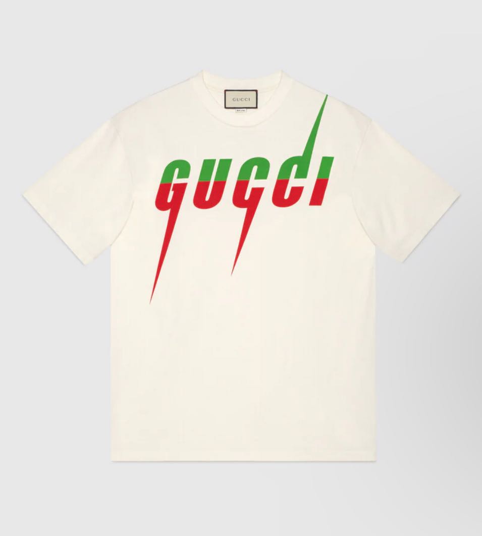 /พร้อมส่ง/ T-shirt with Gucci Blade print