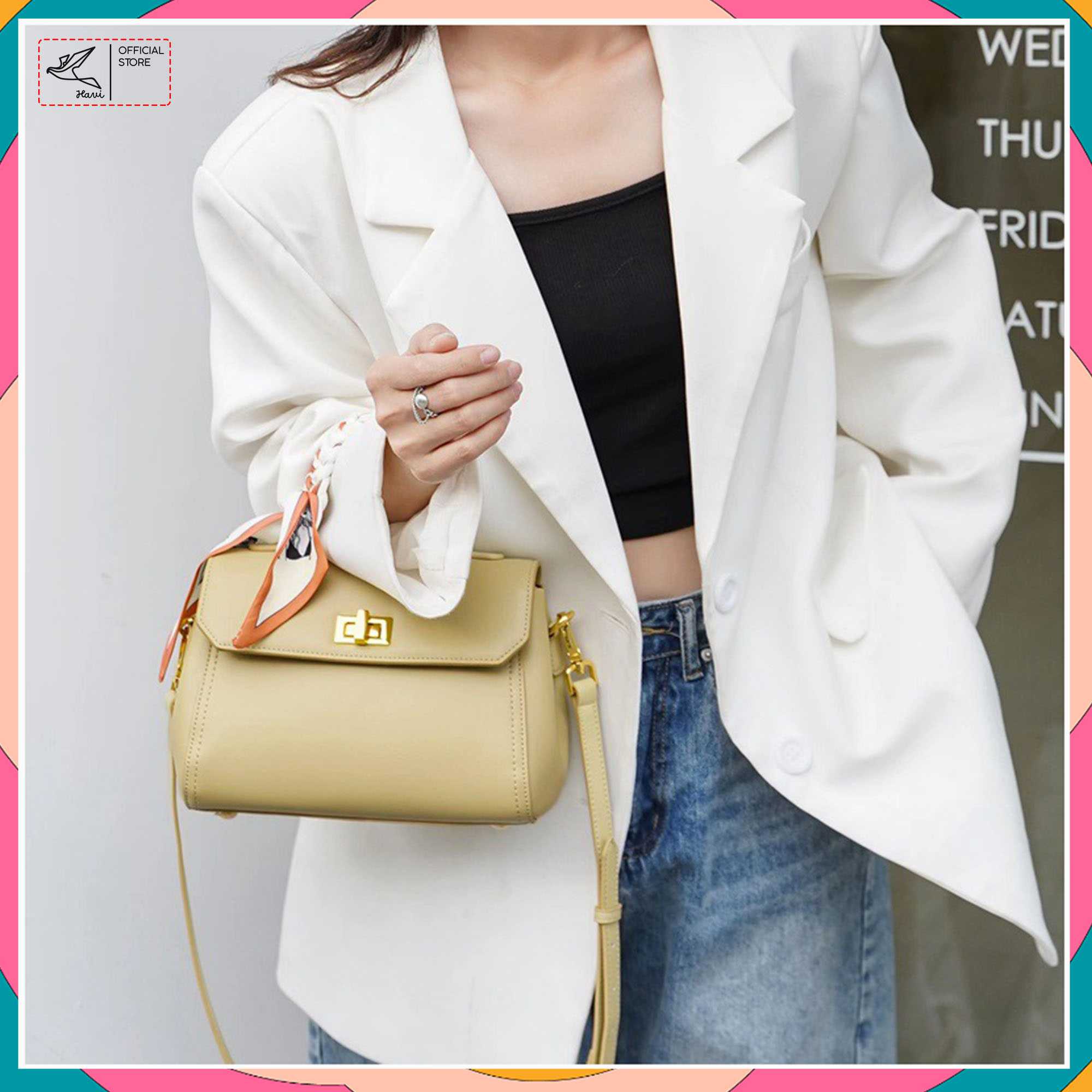 🔥สินค้าใหม่🔥HAVI✿Darling✿กระเป๋าหนังแท้ crossbody การันต์ตีหนังแท้ล้าน%
