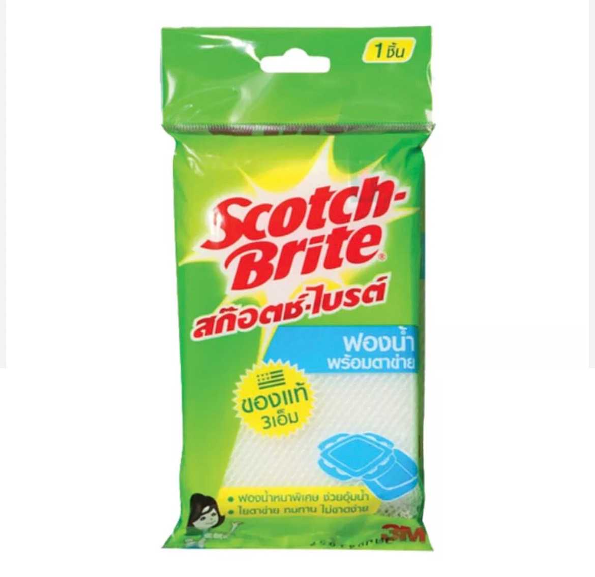 ฟองน้ำหุ้มตาข่าย 3M Scotch-Brite