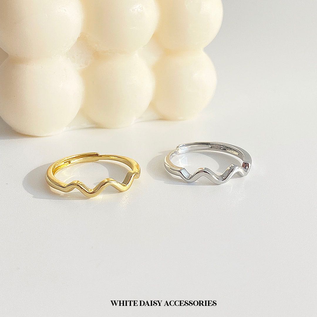 🔥 New Collection🔥 Cali  Cuff Ring แหวนแฟชั่น แหวนสีทอง แหวนผู้หญิง เครื่องประดับแฟชั่น#WD194