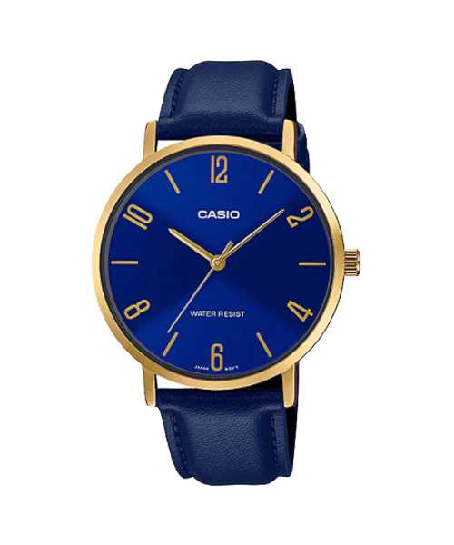 CASIO นาฬิกาคาสิโอ พร้อมส่ง นาฬิกาข้อมือ นาฬิกาของแท้ ประกันศูนย์ CMG 1 ปี รุ่น MTP-VT01GL-2B2