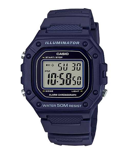 CASIO นาฬิกาคาสิโอ พร้อมส่ง นาฬิกาข้อมือ นาฬิกาของแท้ ประกันศูนย์ CMG 1 ปี รุ่น W-218H-2A