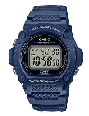 CASIO นาฬิกาคาสิโอ พร้อมส่ง นาฬิกาข้อมือ นาฬิกาของแท้ ประกันศูนย์ CMG 1 ปี รุ่น W-219H-2A