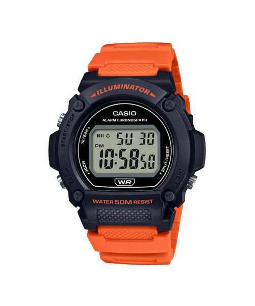 CASIO นาฬิกาคาสิโอ พร้อมส่ง นาฬิกาข้อมือ นาฬิกาของแท้ ประกันศูนย์ CMG 1 ปี รุ่น W-219H-4A