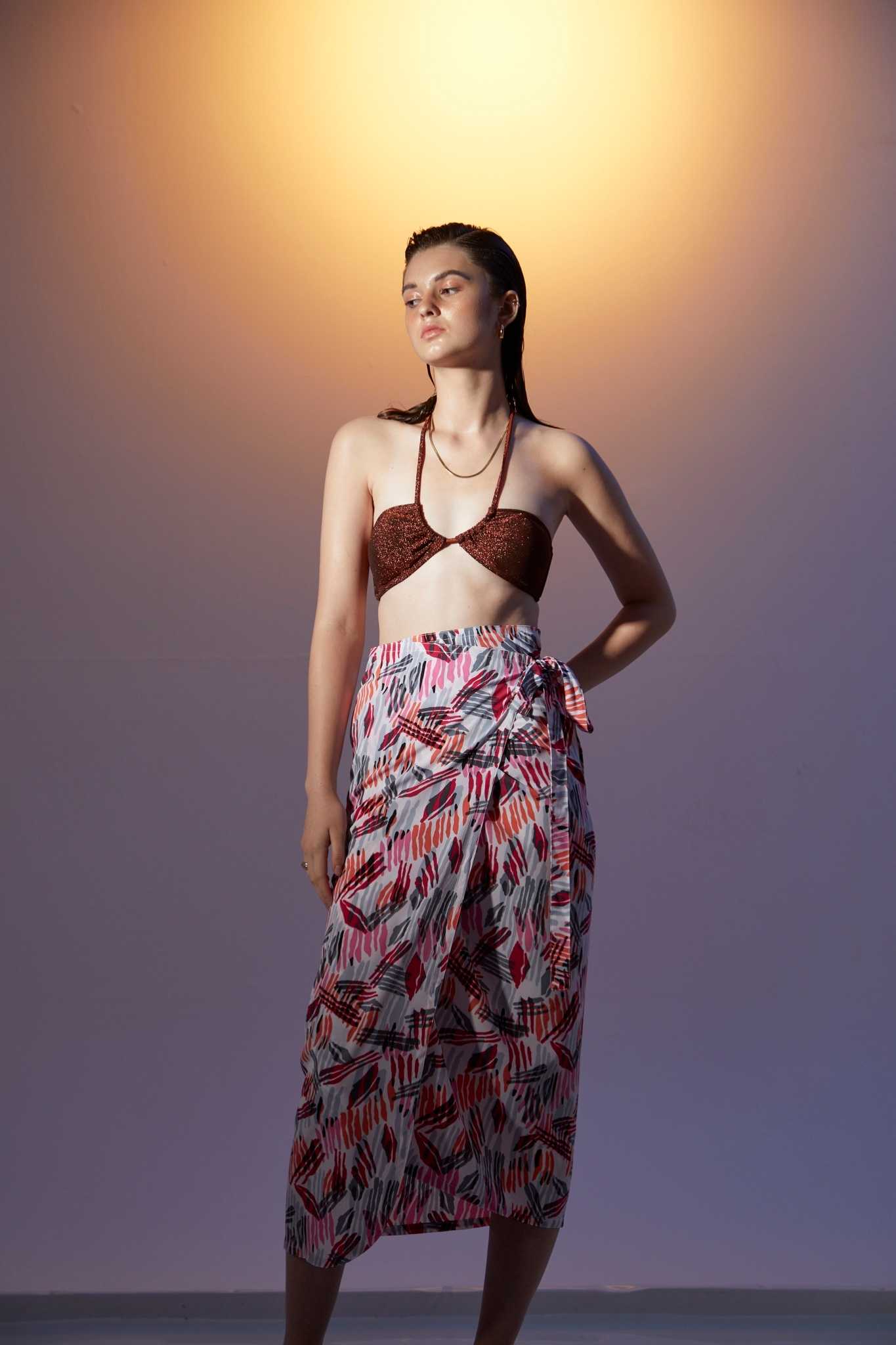 Cheerful Positano Wrap Skirt