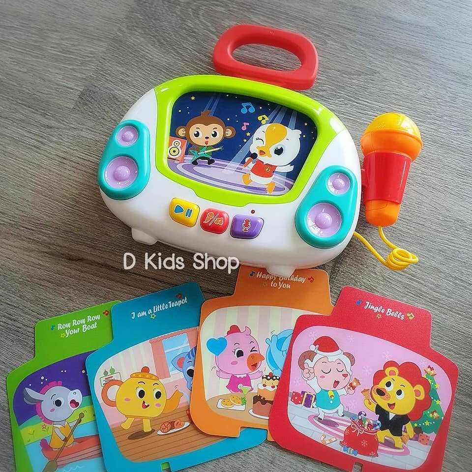 D Kids คาราโอเกะ กล่องเพลงและไมโครโฟน 2in1แบรนด์ Huile (Karaoke Jukebox)  (Hola)