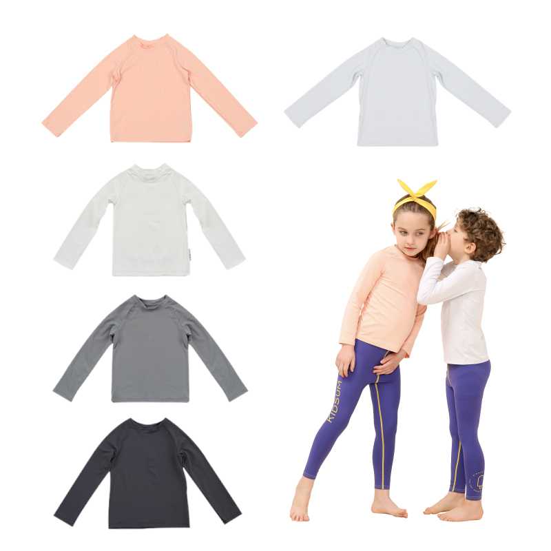 Best Seller Kidsumplay T-shirt​ Rushguard รุ่น Radilon เสื้อว่ายน้ำแขนยาวกัน UV สำหรับเด็ก