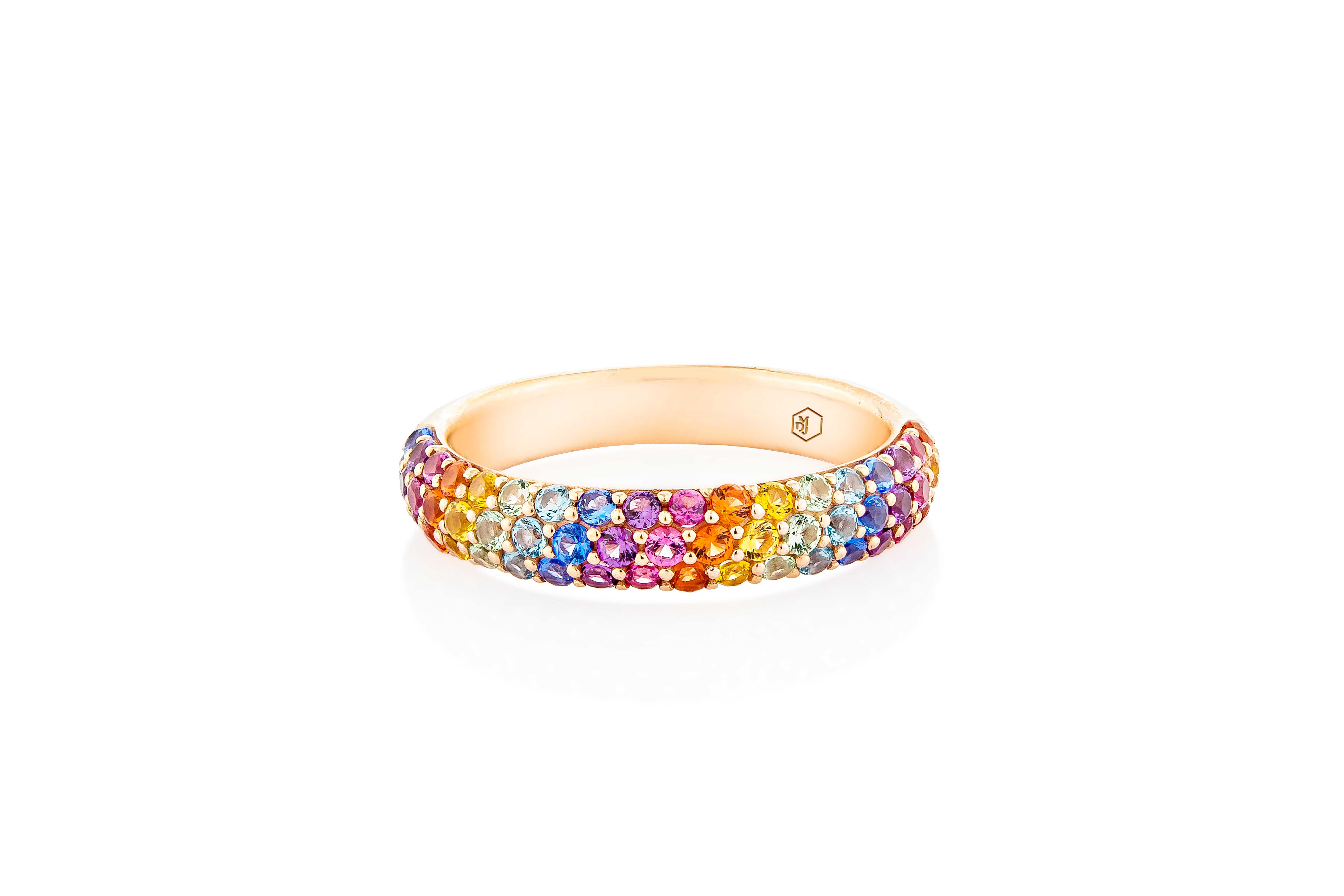Rainbow Full Pave Ring