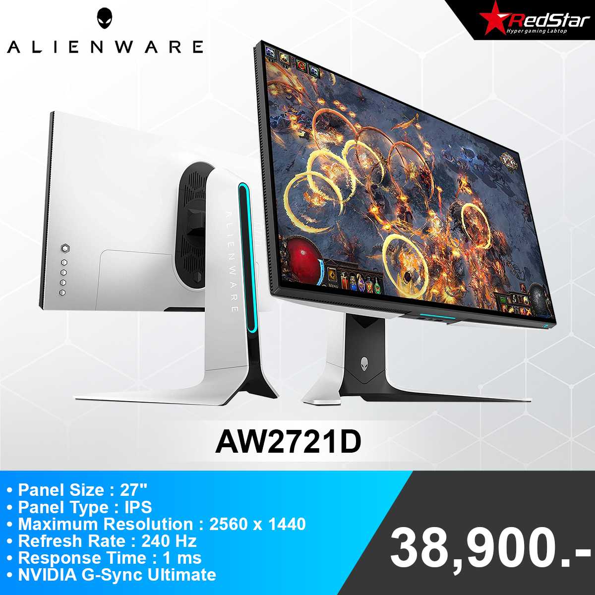 DELL Monitor ALIENWARE AW2721D รับประกัน 3 - Y