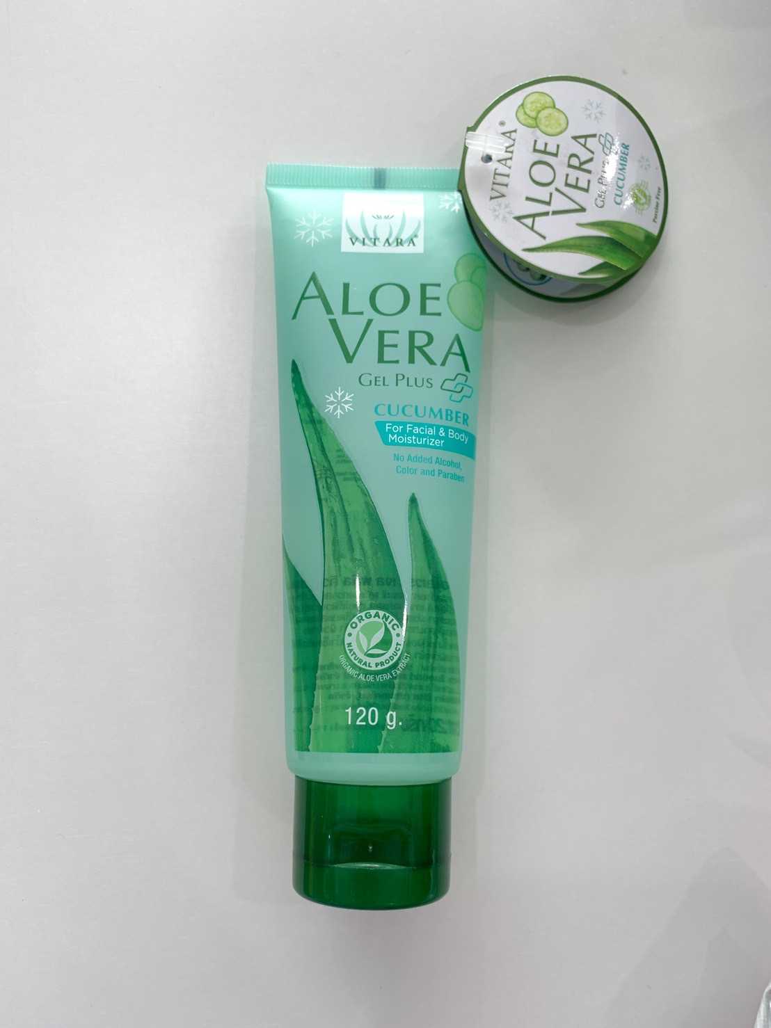 VITARA ALOE VERA GEL PLUS CUCUMBER ไวทารา เจลว่านหางจระเข้ สูตรผสมเเตงกวาสกัด