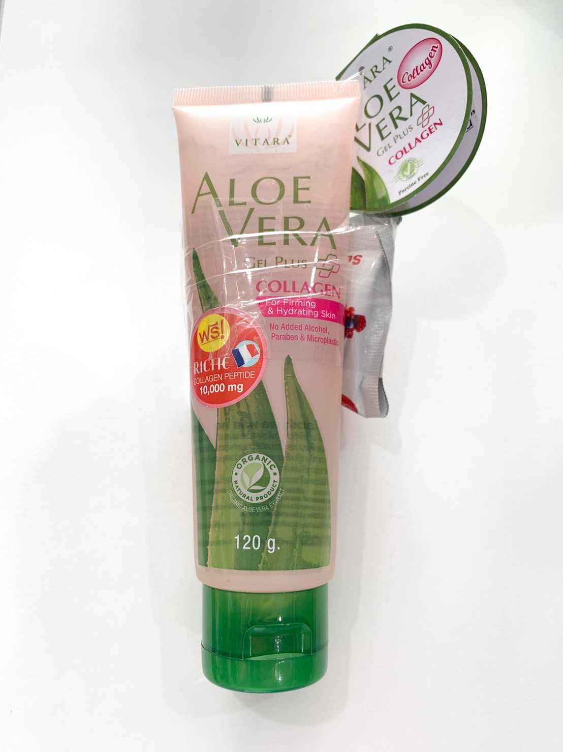 VITARA Aloe Vera Gel Plus Collagen 120g ไวทาร่า อโลเวร่า เจล พลัส คอลลาเจน