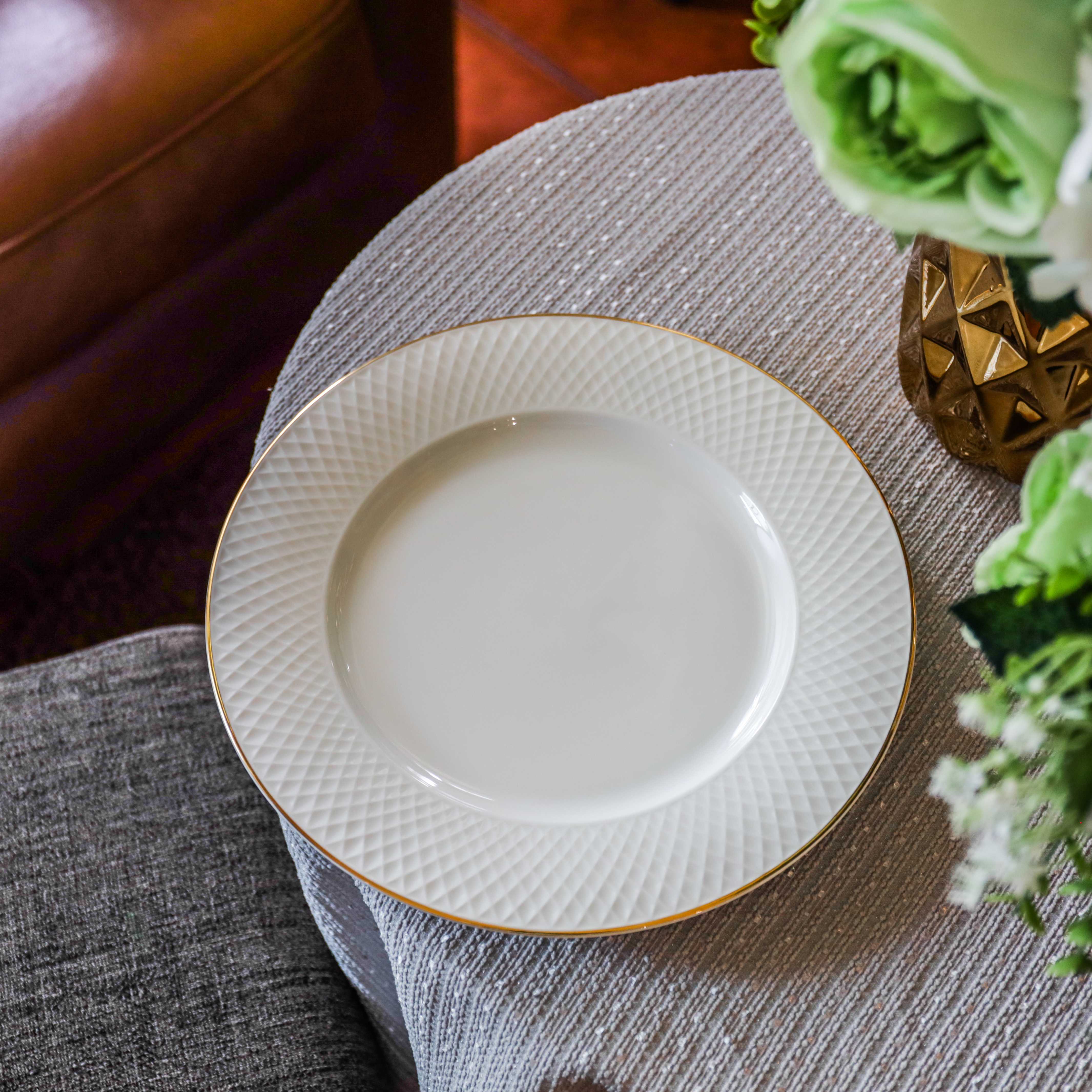 จานกลม 21 ซม. E’clat Gold