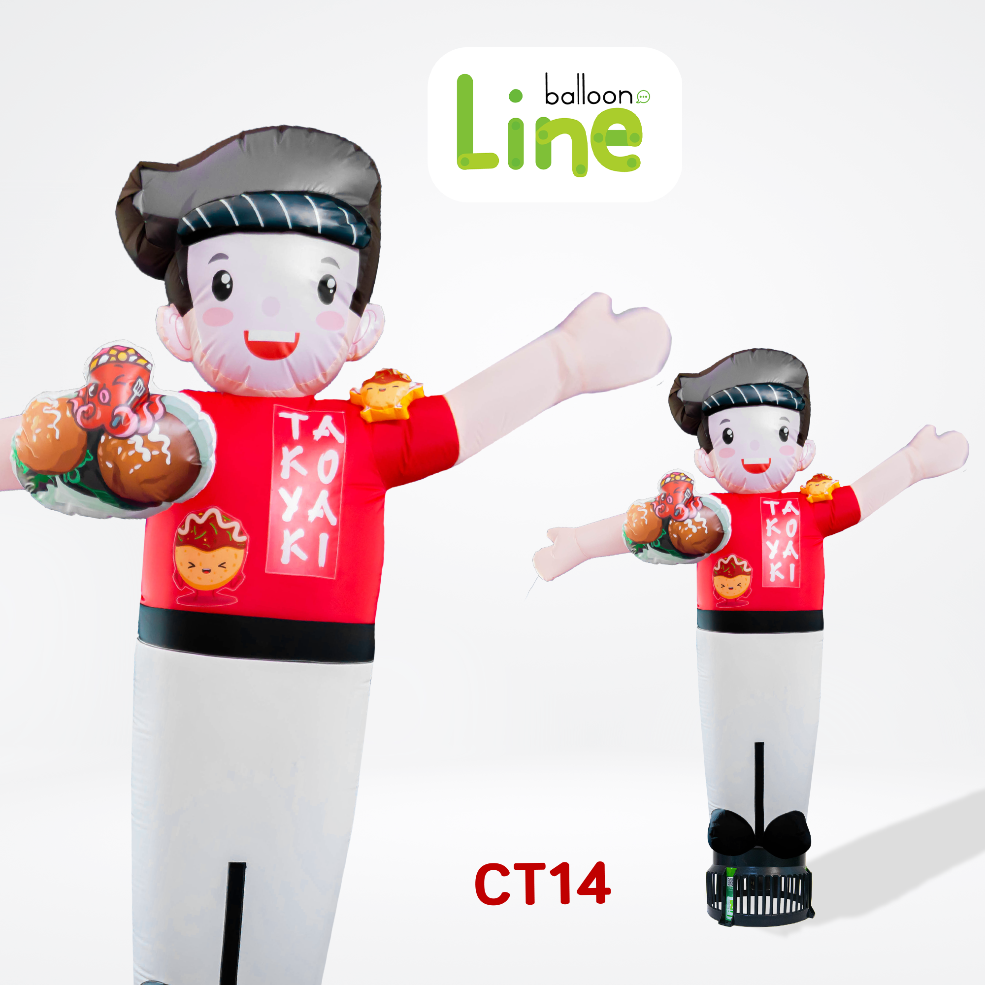 CT14 ท่อผ้าตุ๊กตาทาโกยากิ โบกเรียกลูกค้าเข้าร้าน